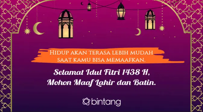 Ucapan Selamat Idul Fitri 2017 (Desain: Muhammad Iqbal Nurfajri/Bintang.com)