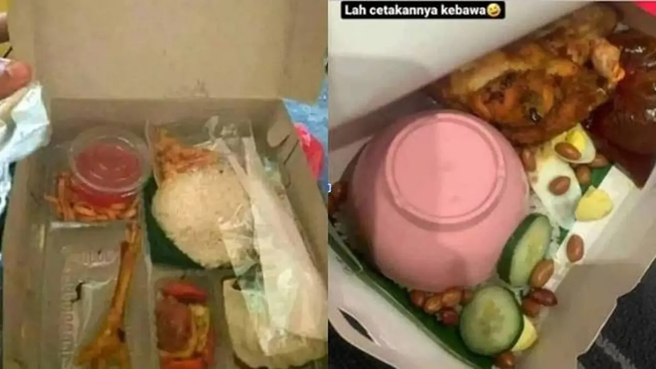 8 Potret Nyeleneh Isi Nasi Kotak yang Bikin Geleng Kepala, Lauknya Kocak Banget
