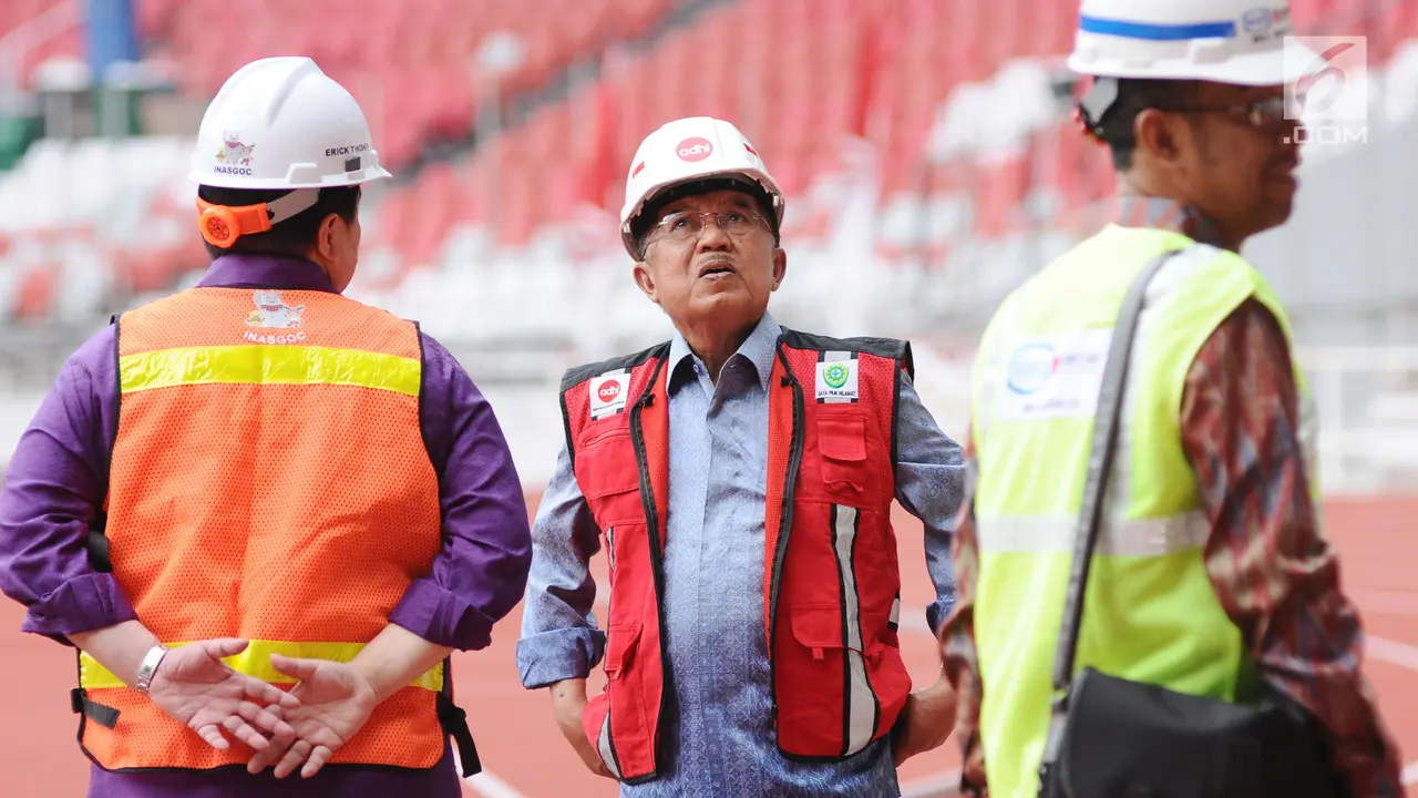 Wapres JK Tinjau Progres Renovasi Stadion Utama GBK