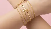 Model Gelang Emas Tipis 2 Gram 22 Karat untuk Dipakai Harian. Gemini
