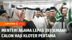 Menteri Agama, Yaqut Cholil Qoumas bersama Kedutaan Arab Saudi melepas ratusan jemaah calon haji kloter pertama di Terminal Internasional Bandara Soekarno-Hatta. Dalam ibadah haji tahun ini, jemaah lebih cepat melakukan pemeriksaan dokumen keimigrasi...