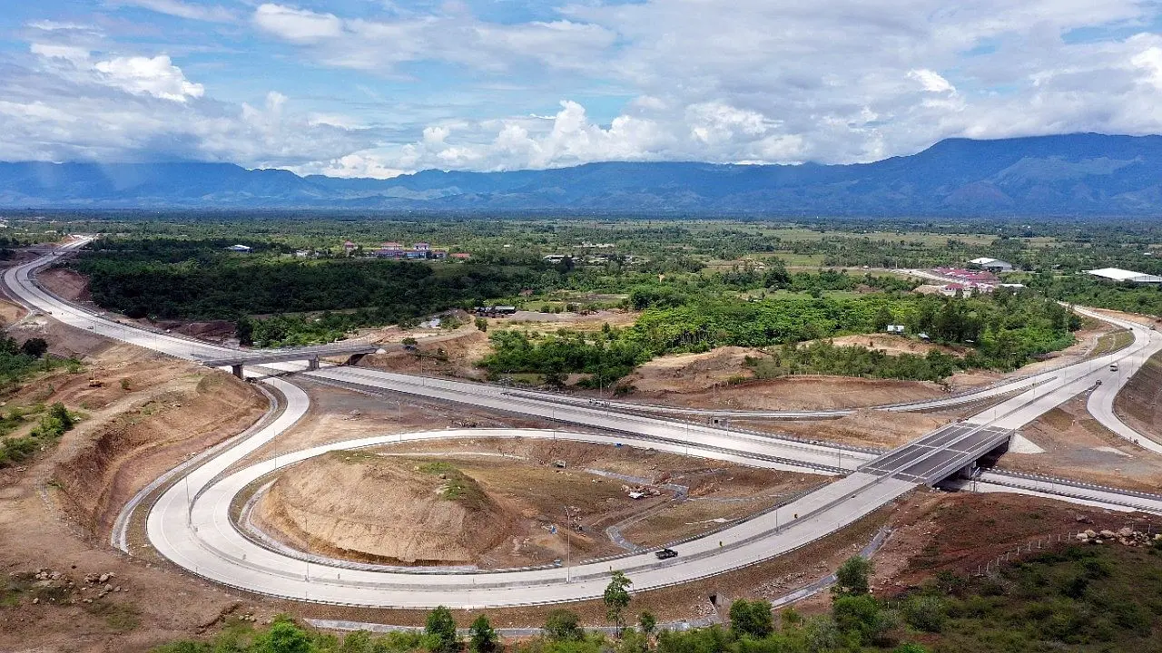 Jalan Tol Sigli Banda Aceh (Sibanceh) Seksi 4 (Indrapuri–Blang Bintang) yang menjadi bagian dari Jalan Tol Trans Sumatera (JTTS) sepanjang 2.765 km. (Dok Hutama Karya)