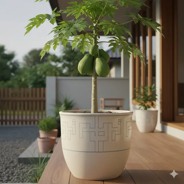 Pot Keramik atau Porselen Besar (Gemini AI)