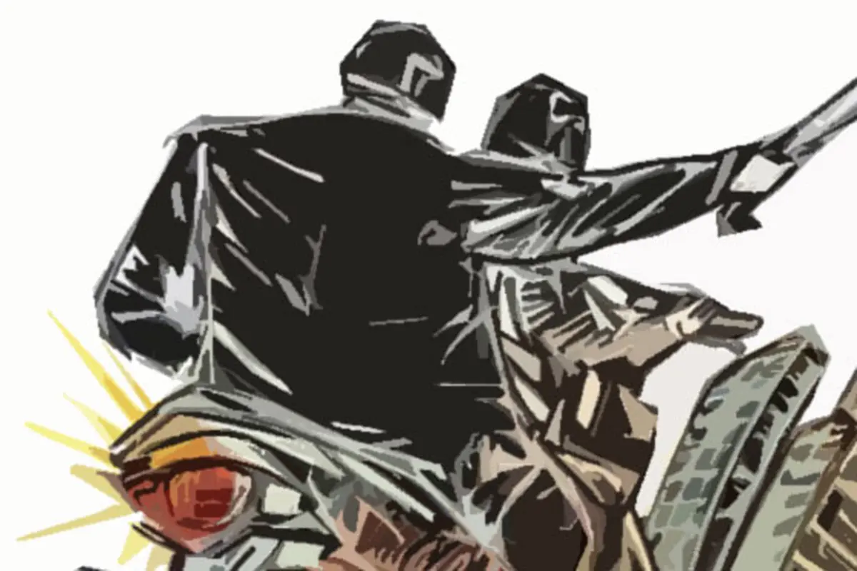 Ilustrasi Begal Motor