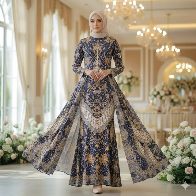Model Gamis Batik Buat Kondangan