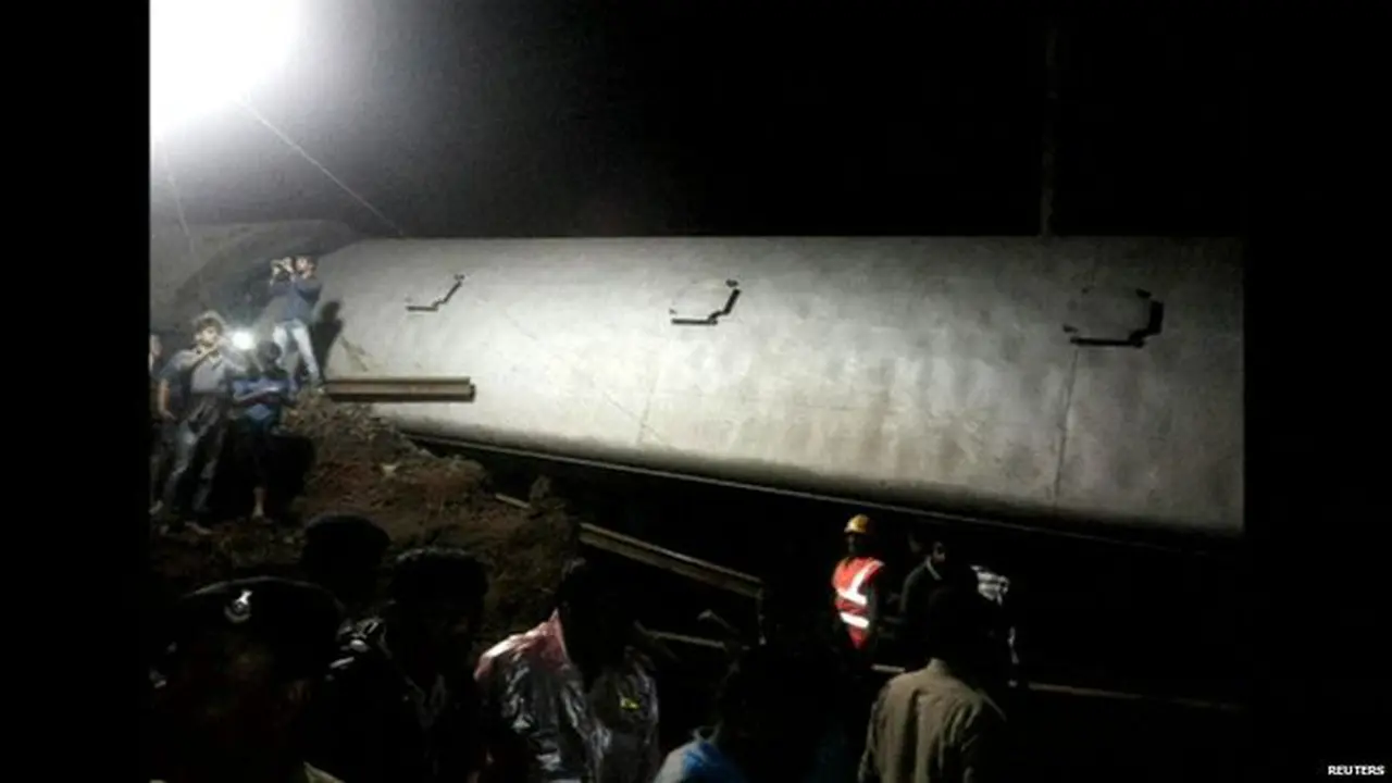  2 Kereta India Tergelincir, Gerbong Tercemplung ke Sungai