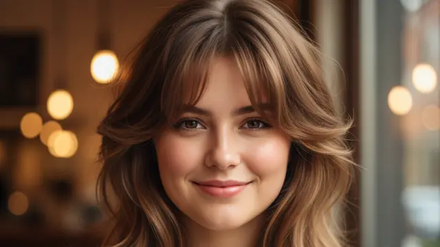 Shaggy Layers untuk Wajah Bulat dan Pipi Tembam