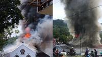 Kebakaran hebat melanda Gedung Pusat Kebudayaan di Kota Sawahlunto, Sumatera Barat, yang juga warisan dunia UNESCO pada Kamis (3/11/2022).