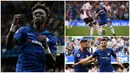 Larangan belanja pemain kepada Chelsea memberikan dampak positif bagi para wonderkid karena mereka memiliki kesempatan untuk sering dimainkan oleh Frank Lampard. Berikut ini Tammy Abraham dan tujuh young guns yang menghiasi skuad Chelsea. (Kolase Foto dari AFP)