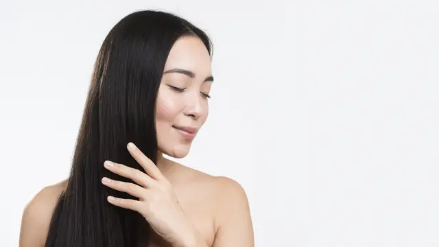 perawatan rambut hitam lurus