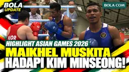 Highlight Tinju Asian Games 2026: Maikhel Roberrd Muskita Lawan Kim Minseong di Perempat Final 80 Kg