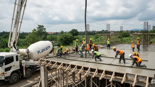 Rumah Batako Tanpa Plester vs Rumah Beton/Ilustrasi gambar AI