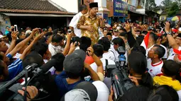 Minggu (08/06/14) Calon Presiden Prabowo berkampanye ke daerah Karanganyar, Surakarta, Jawa Tengah (Liputan6.com/ Johan Tallo)