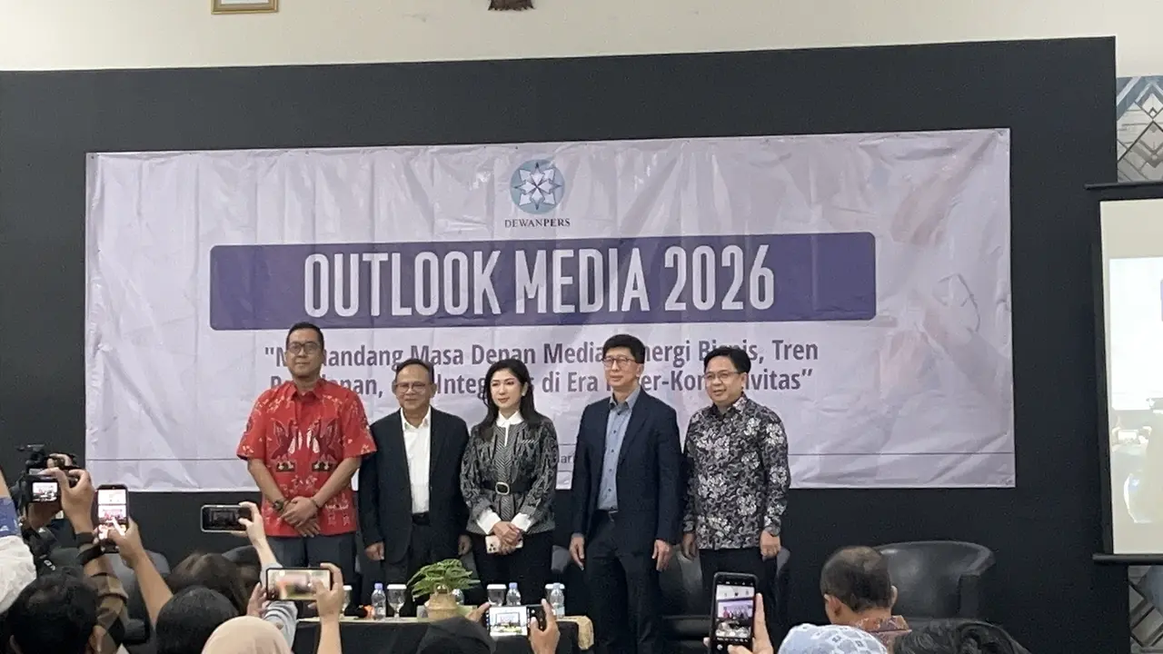 Workshop Dewan Pers bertajuk ‘Memandang Masa Depan Media: Sinergi Bisnis,Tren Periklanan, dan Integritas di Era Hiper-Konektivitas’ yang mempertemukan petinggi media, pemerintah, dan akademisi (Liputan6.com/Winda Nelfira)