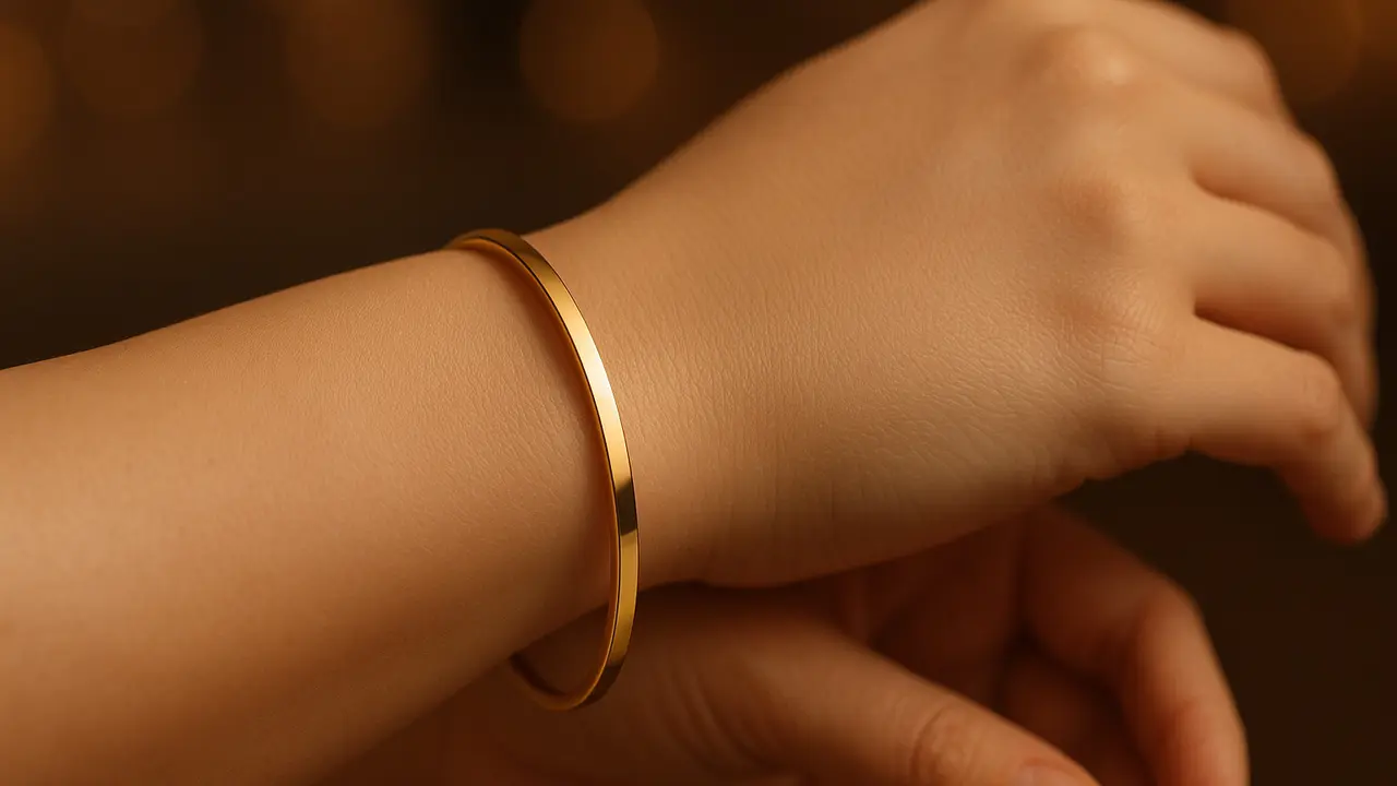 Model Gelang Emas 2 Gram untuk Tangan Berisi