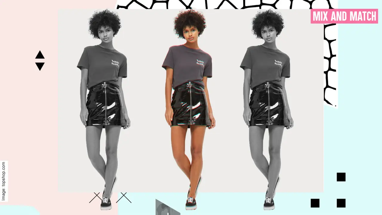 [Bintang] Vinyl skirt