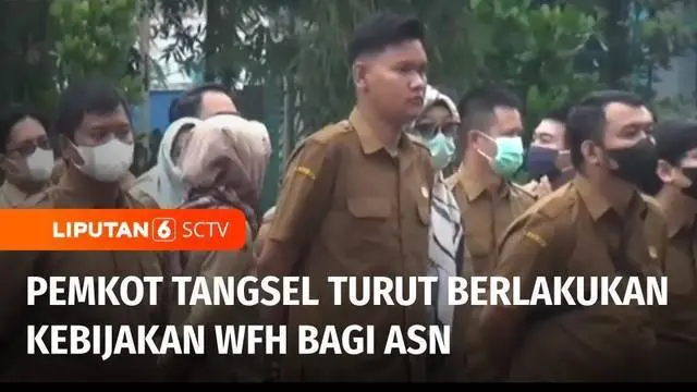 Pemkot Tangerang Selatan memberlakukan aturan WFH juga atau bekerja dari rumah bagi 50 persen ASNnya, mulai Senin kemarin. Aturan ini diberlakukan demi mengurangi polusi udara.