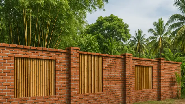 Model Pagar Bata Ala Japandi/Ilustrasi AI