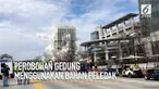 Sebuah gedung tinggi di pusat kota Kentucky dirobohkan menggunakan bahan peledak.
