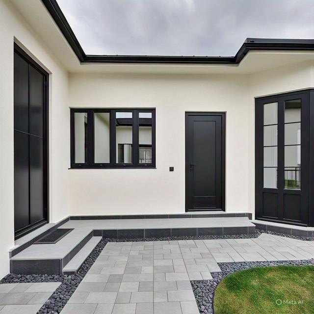 Cream White & Slate Black