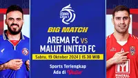 Jadwal dan Siaran Langsung BRI Liga 1 2024/2025 Big Match: Arema FC vs Malut United FC di Vidio.com (sumber: doc.vidio.com)