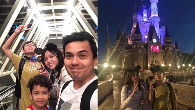 Ketiga anak Sahrul Gunawan terlihat kompak dan bahagia saat menghabiskan waktu dengan sang ayah.