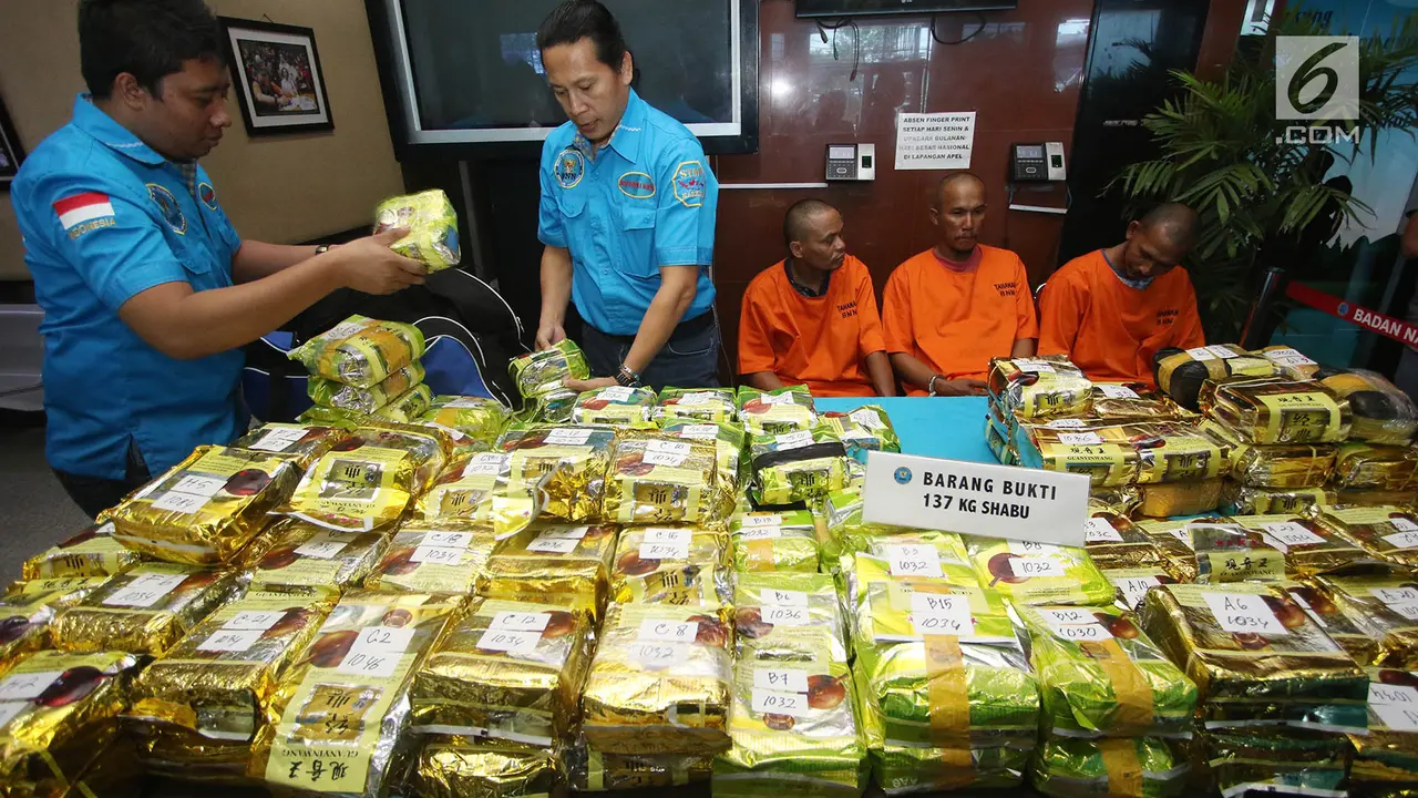BNN dan Bea Cukai Gagalkan Penyelundupan 137 kg Sabu dan 42 Ribu Pil Ekstasi