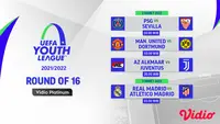 Link Live Streaming UEFA Youth League 2021/2022 Babak 16 Besar di Vidio, 2&3 Maret 2022. (Sumber : dok. vidio.com)