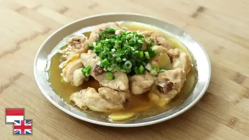 Resep ayam kukus jahe. (dok. Cookpad @devinahermawan)