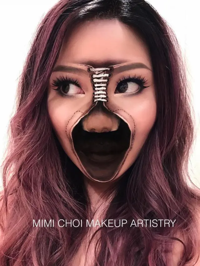 7 Makeup 3D Menyeramkan, Seperti Nyata
