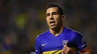 Striker Boca Juniors asal Argentina, Carlos Tevez. (AFP/Eitan Abramovich)