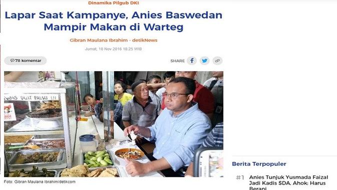Gambar Tangkapan Layar Artikel dari Situs detik.com
