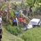 Kondisi mobil ringsek dan terpental ke sawah usai dihantam Kereta Api Argo Bro mo saat melintas di Grobogan. (Liputan6.com/Arief Pramono)