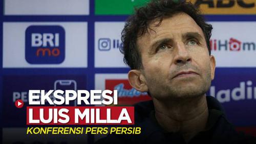 VIDEO: Beragam Ekspresi Menarik Pelatih Persib, Luis Milla saat Konferensi Pers