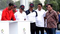 Presiden Joko Widodo meresmikan empat venue yang akan digunakan untuk Asian Games 2018 di Kompleks Gelora Bung Karno, Senayan, Jakarta, Sabtu (2/12/2017). (istimewa)