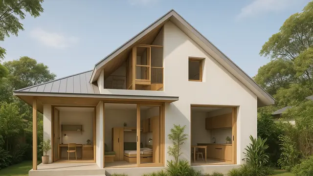 Model Rumah Asri Minimalis Dengan Gaya Arsitektur Milenial dan Gen Z/Ilustrasi gambar oleh AI