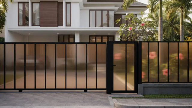 7 Model Pagar Besi Kombinasi Polikarbonat dengan Desain Tertutup Penuh, Cocok untuk Hunian Modern