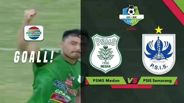 Shohei Matsunaga mencetak dua gol saat PSMS Medan menghadapi PSIS Semarang dalam lanjutan Gojek Liga 1 2018 bersama Bukalaopak.
