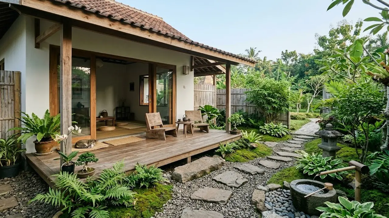 Ide Taman Bergaya Jepang yang Tetap Cocok untuk Rumah Sederhana/AI Generated