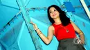Marya Genova menampilkan salah satu gaya cantiknya saat sesi pemotretan bersama liputan6.com, Jakarta, Sabtu (14/2/2015). (Liputan6.com/Panji Diksana)