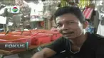 Kurangnya pasokan garam membuat pedagang di Pasar Tradisional Ciung menjual garam kasar berkualitas rendah.