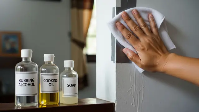 Melarutkan Perekat dengan Cairan (Solvent)