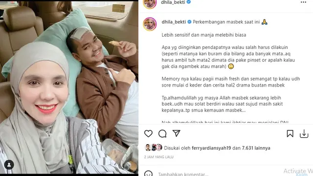 Indra Bekti (Foto: Instagram/@dhila_bekti)