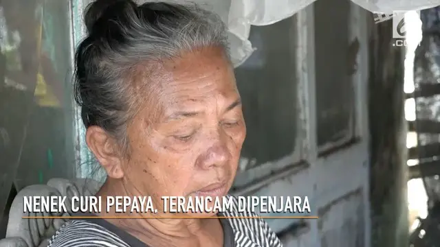 Nenek berusia 65 tahun dilaporkan tetangganya sendiri akibat mencuri pepaya. Sang nenek terpaksa mencuri karena butuh makanan.