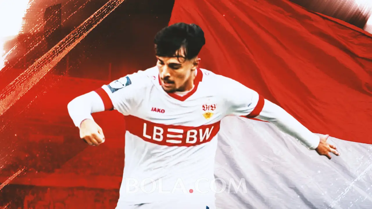 Ilustrasi - Laurin Ulrich, background Timnas Indonesia