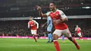 Theo Walcott - 12 tahun berseragam Arsenal, pemain asal Inggris ini sukses menjadi pilihan utama Arsenal di bawah asuhan Arsene Wenger. Dari 400 laga untuk The Gunners Walcott telahmenorehkan total 108 gol. (AFP/Glyn Kirk)