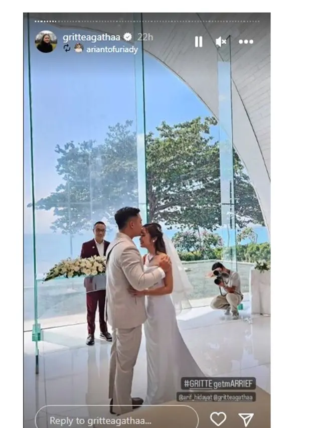 11 Tahun Berpacaran, Ini 10 Momen Pernikahan Gritte Agatha dan Arif Hidayat