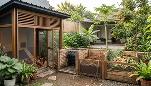 7 Desain Kandang Ayam dan Area Kompos dalam Satu Lahan, Praktis dan Hemat Tempat
