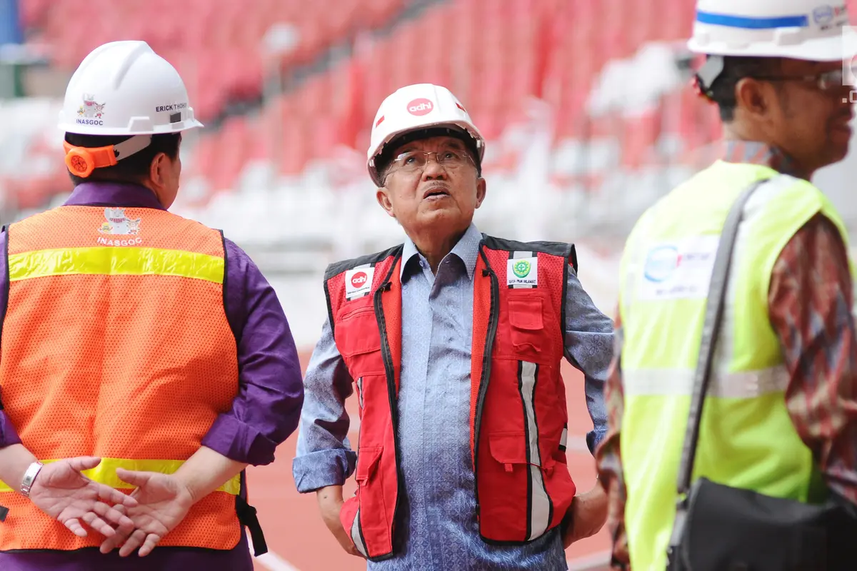 Wapres JK Tinjau Progres Renovasi Stadion Utama GBK