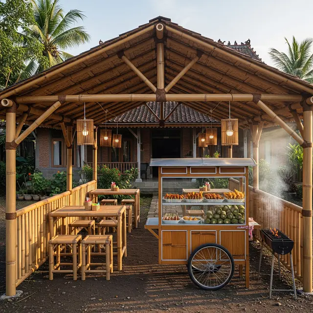 Konsep Tenda Permanen untuk Usaha Angkringan